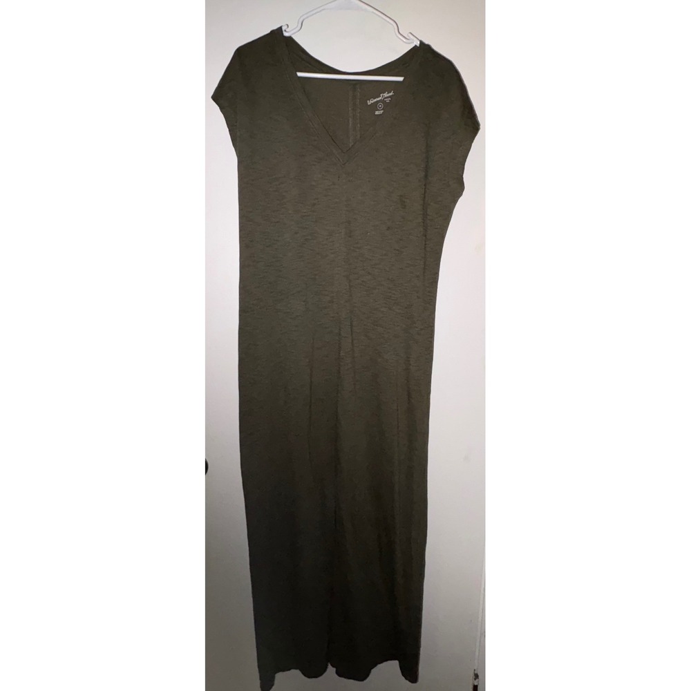 Universal Thread Olive Green Maxi Dress & Merona White Cardigan Set Womens XS